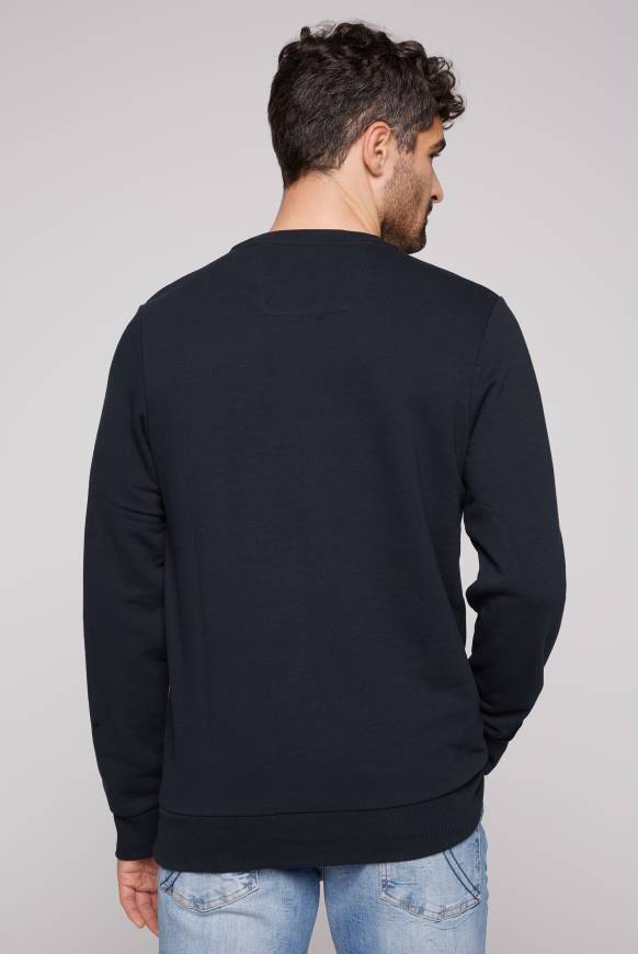 Soccx Sweatshirt mit rundem Label Print blue navy Online