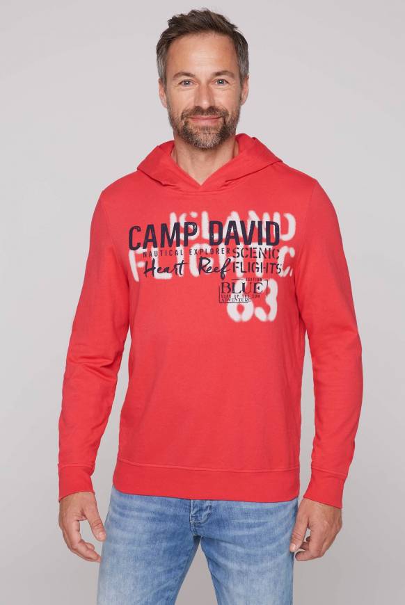 Soccx Hoodie mit Spray-Effekt-Artwork skipper red