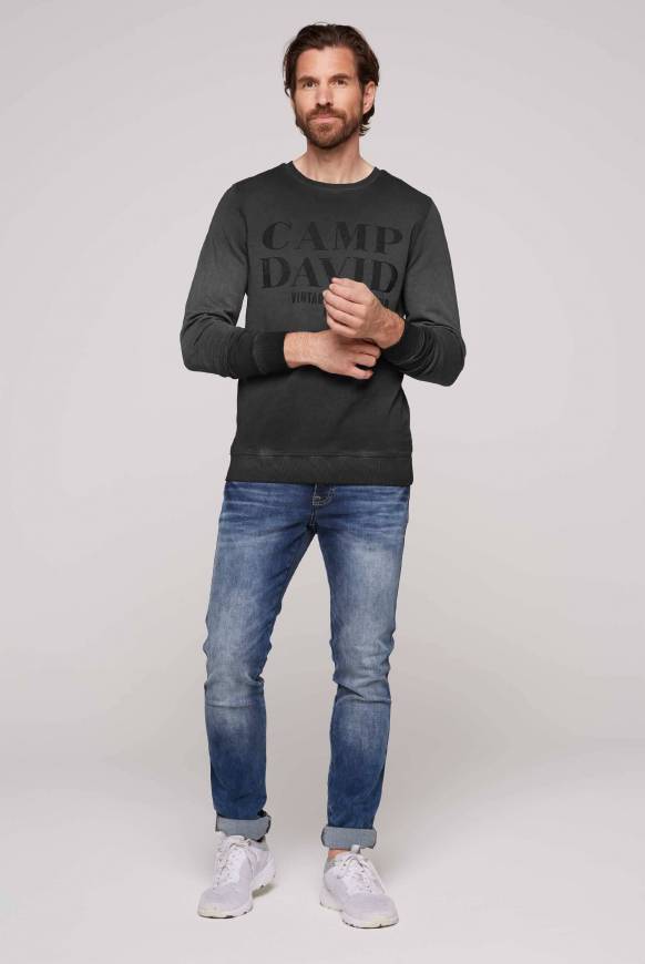 Soccx Sweatshirt mit Vintage Print black Fabrikverkauf