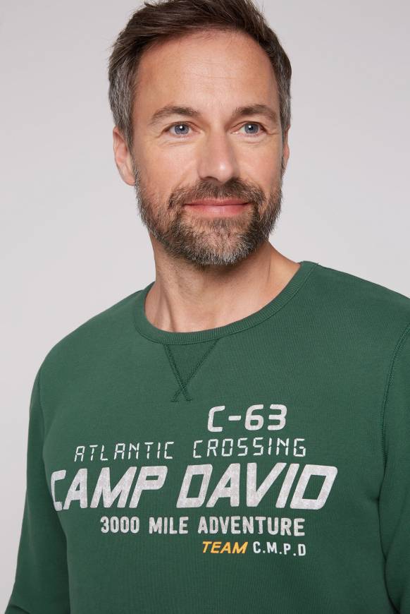 Soccx Sweatshirt Dip Dye mit Puff-Print dark green Outlet
