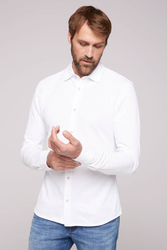 Soccx Oxford Langarmhemd opticwhite