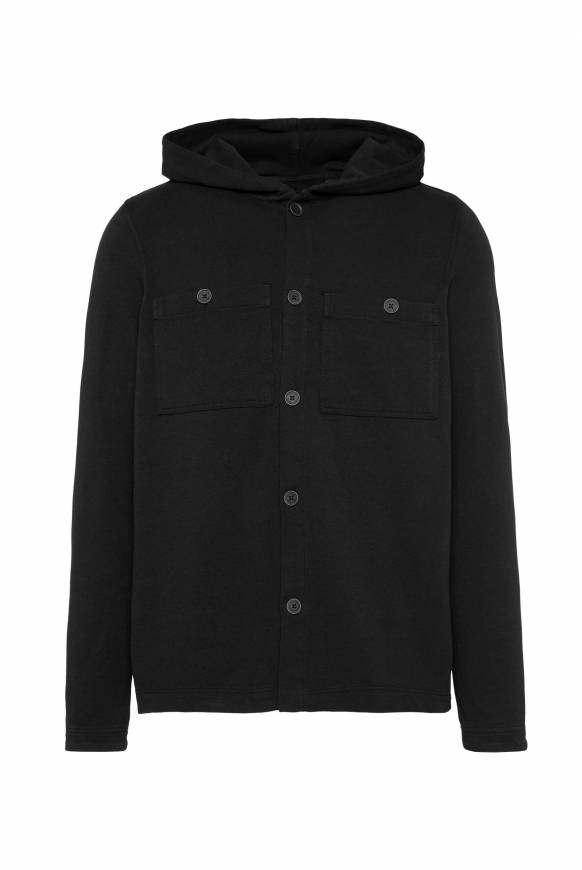 Soccx Overshirt mit Kapuze und Brusttaschen black Auslauf