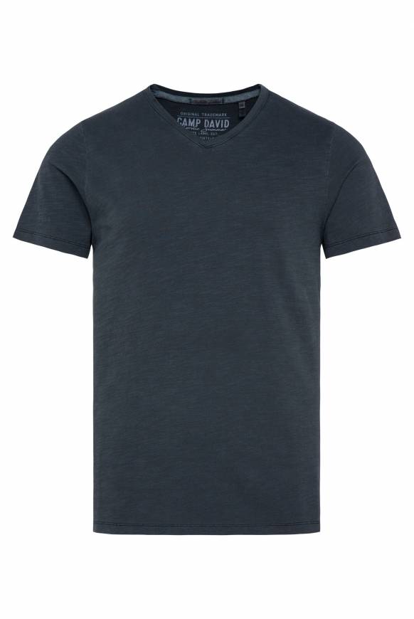 Soccx Basic T-Shirt mit V-Ausschnitt absolute blue Outlet