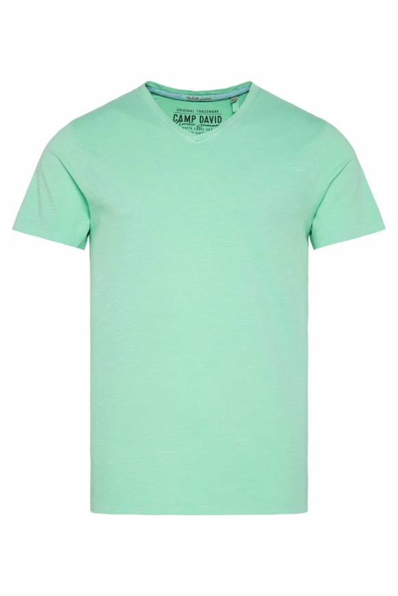 Soccx Basic T-Shirt mit V-Ausschnitt nordic green S Auslauf