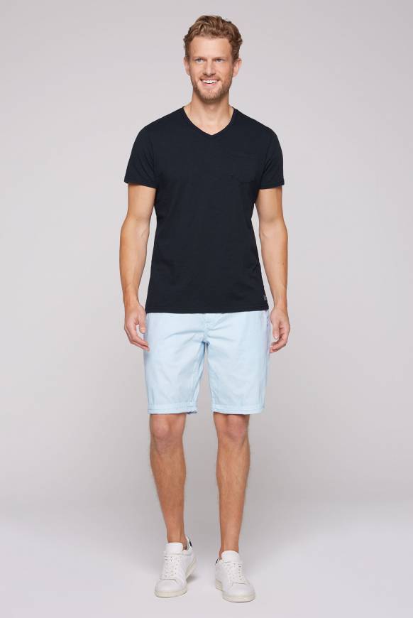 Soccx T-Shirt V-Neck mit Brusttasche blue navy Verkauf