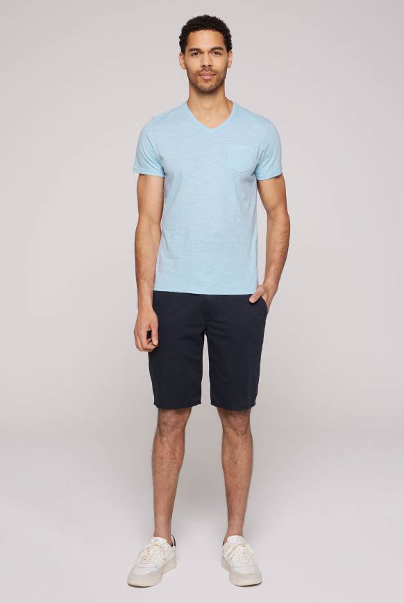 Soccx T-Shirt V-Neck mit Brusttasche summer blue Angebote
