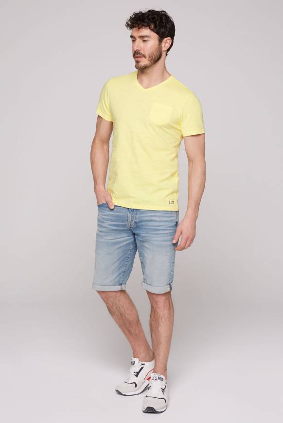 Soccx T-Shirt V-Neck mit Brusttasche sun Hotsell