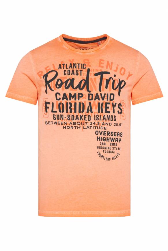 Soccx T-Shirt mit Puff-Print sunshine orange S Schlussverkauf