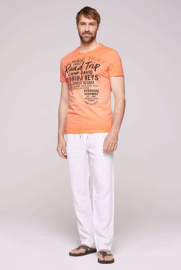 Soccx T-Shirt mit Puff-Print sunshine orange S Schlussverkauf