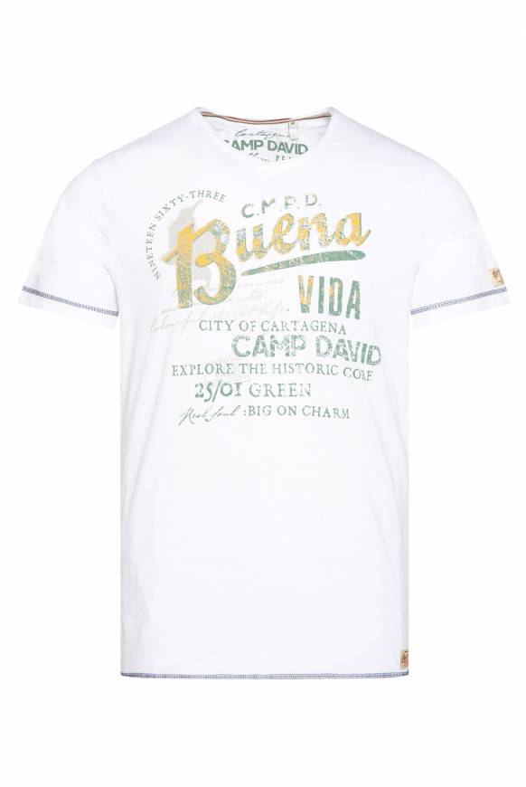 Soccx V-Shirt mit Used-Optik opticwhite Meist gekauft