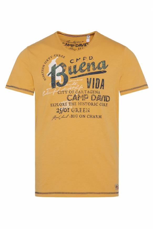 Soccx V-Shirt mit Used-Optik warm sun Blitzverkäufe