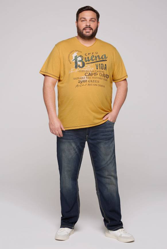 Soccx V-Shirt mit Used-Optik warm sun Blitzverkäufe