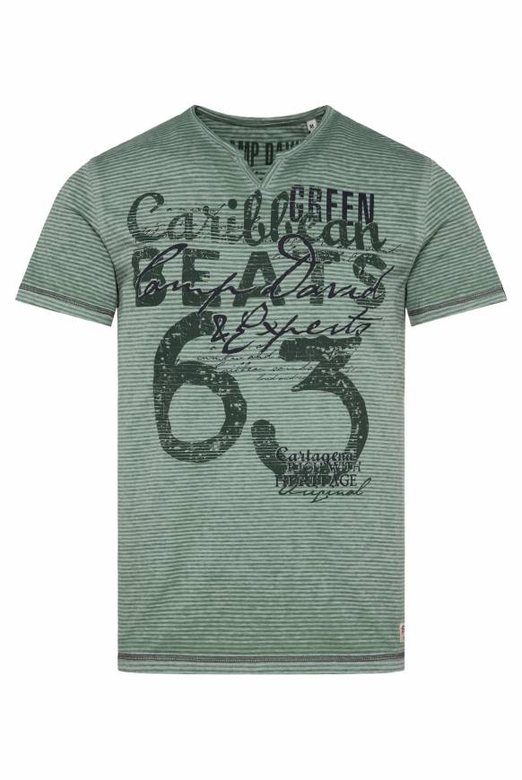 Soccx Streifenshirt mit Vintage Print green beat Outlet