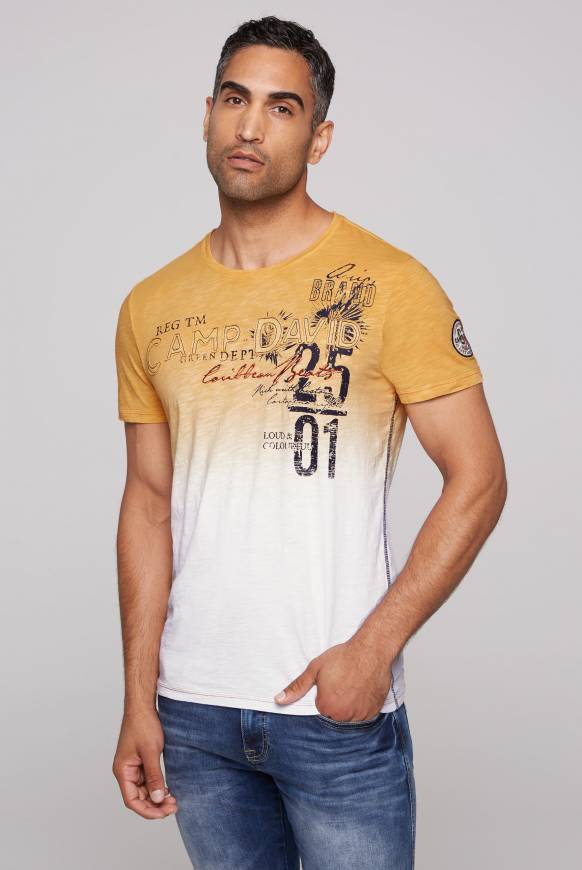 Soccx Dip Dye T-Shirt mit Artwork warm sun S