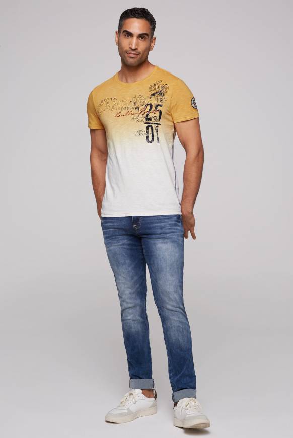 Soccx Dip Dye T-Shirt mit Artwork warm sun S Auslauf