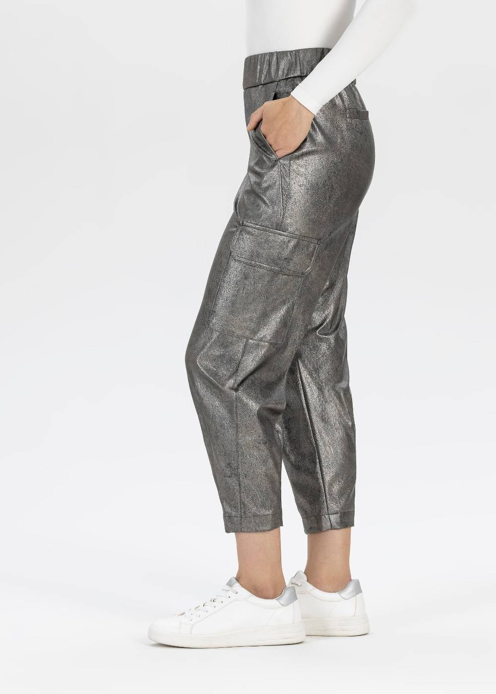 Stehmann Cargohose Rosalyn in Eco-Leather im Angebot