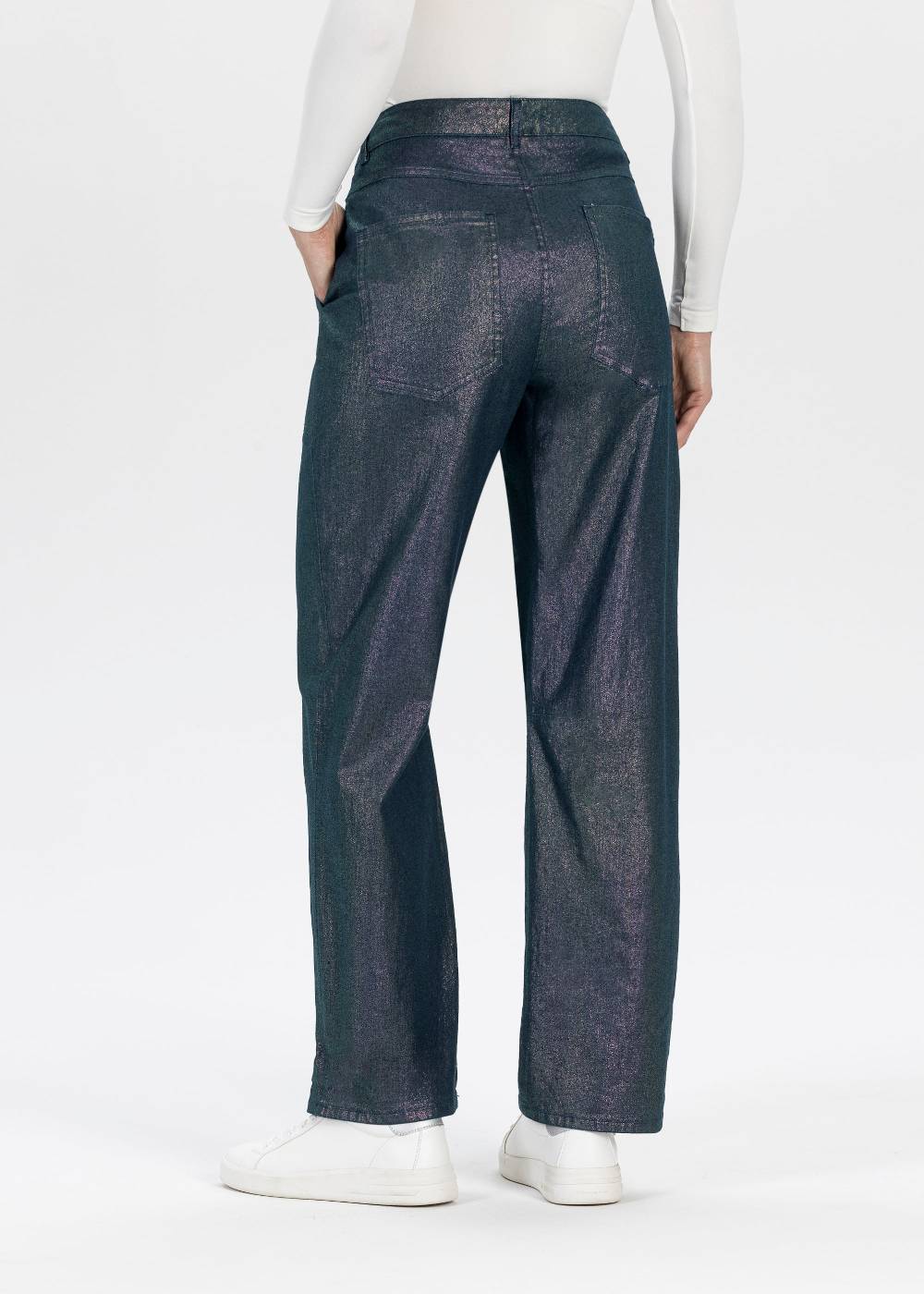 Stehmann 7/8-Hose Fibi in Metallic Look Hotsell