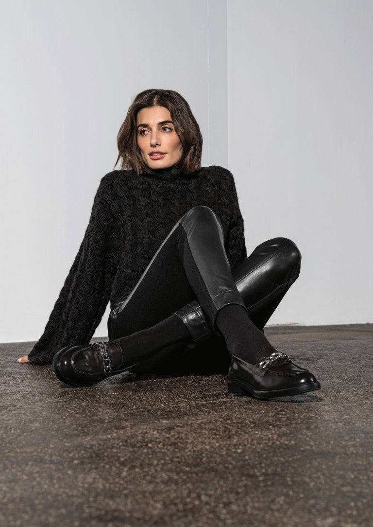 Stehmann Stretchhose Imilia mit Lederimitat Blitzverkäufe