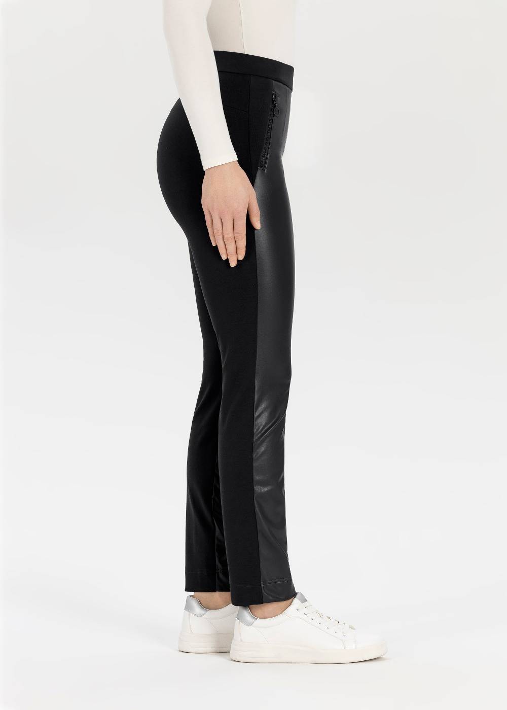 Stehmann Stretchhose Imilia mit Lederimitat Blitzverkäufe