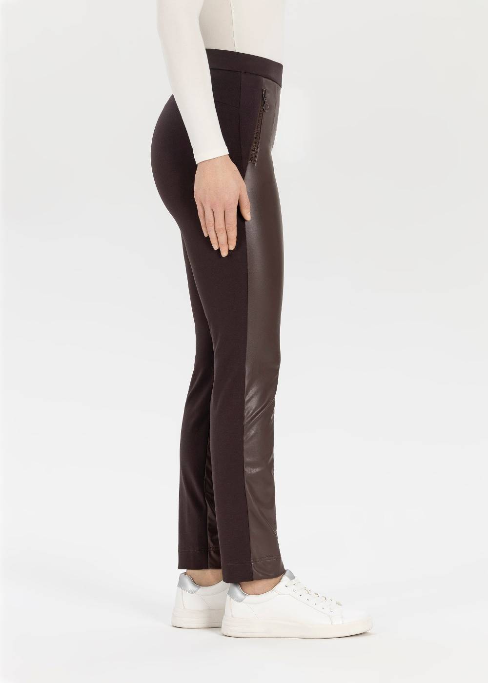 Stehmann Stretchhose Imilia mit Lederimitat Online