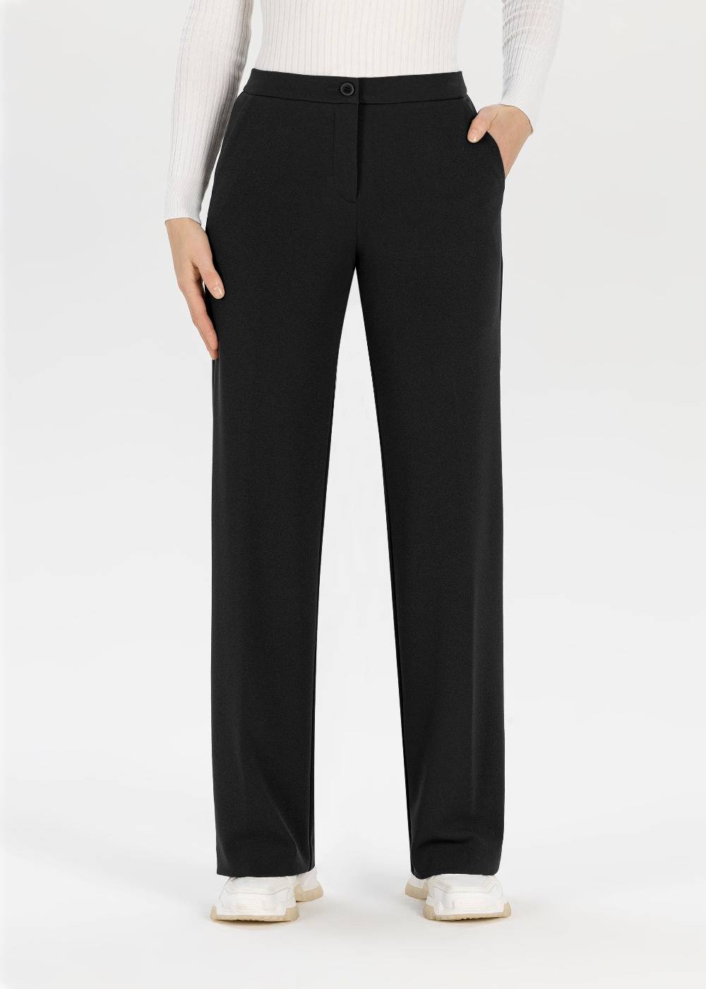 Stehmann Hose Hillda in Scuba Crepe mit weitem Bein Hotsell