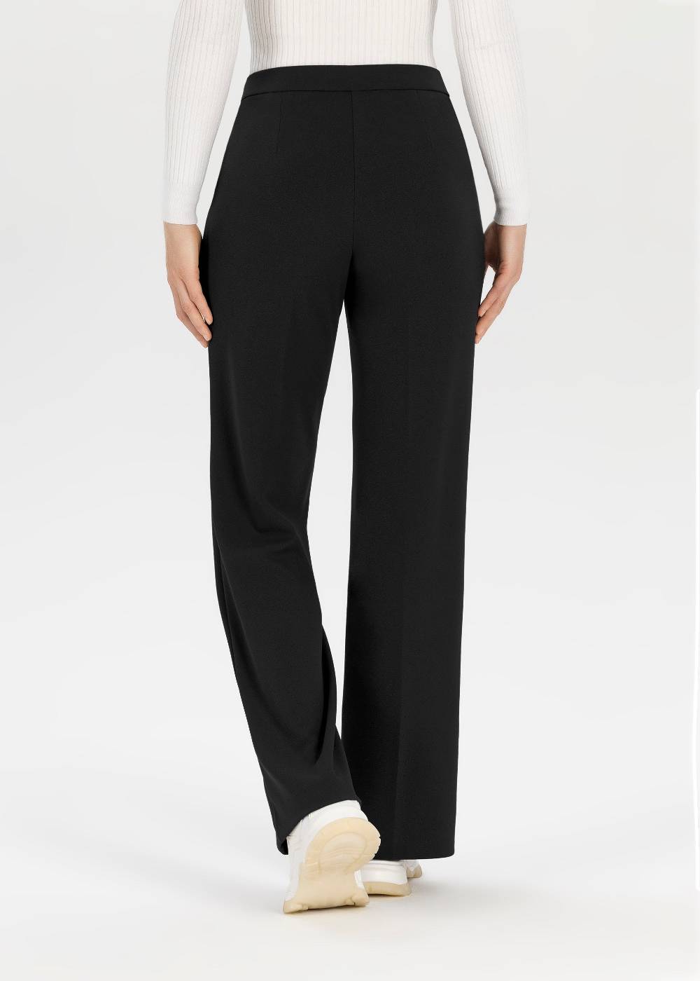 Stehmann Hose Hillda in Scuba Crepe mit weitem Bein Hotsell