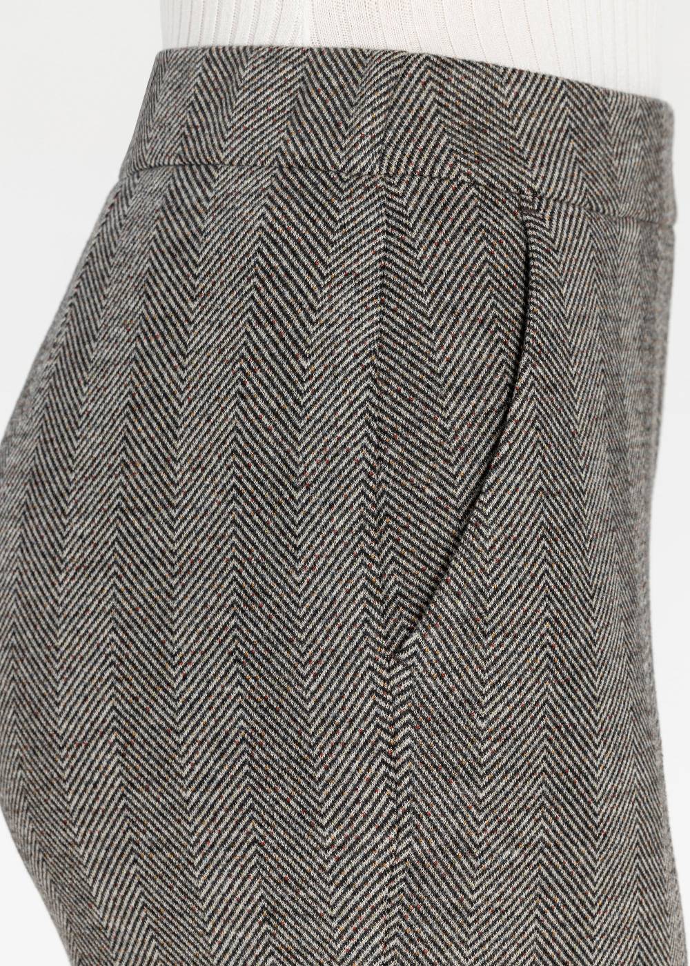 Stehmann Relaxed Hose Flanna in Fluffy Herringbone Qualität Günstiger Verkauf