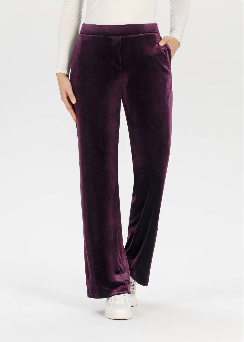 Stehmann Relaxed Hose Flanna in Shiny Velvet