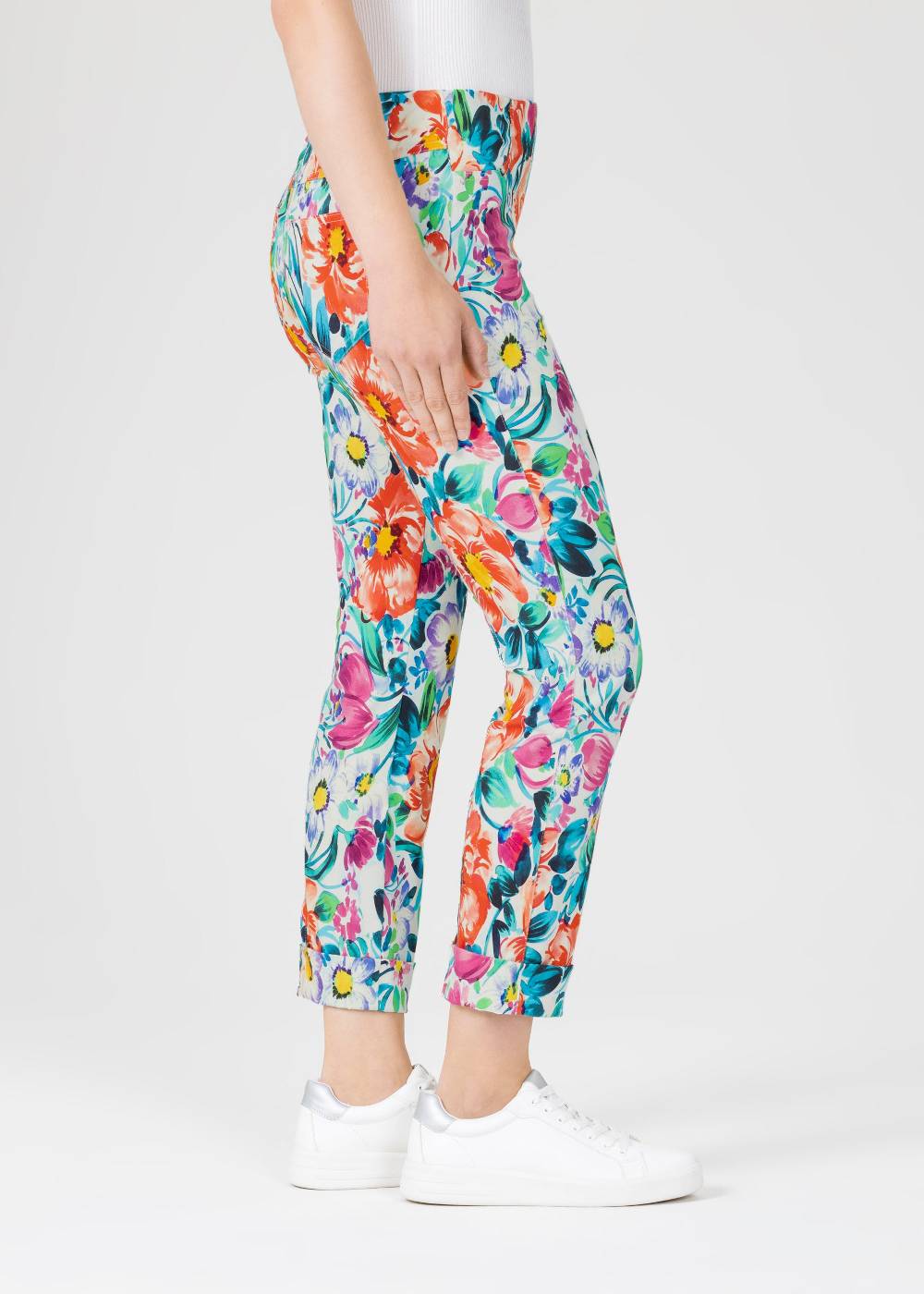 Stehmann 6/8-Hose Igor mit Flower Print Outlet