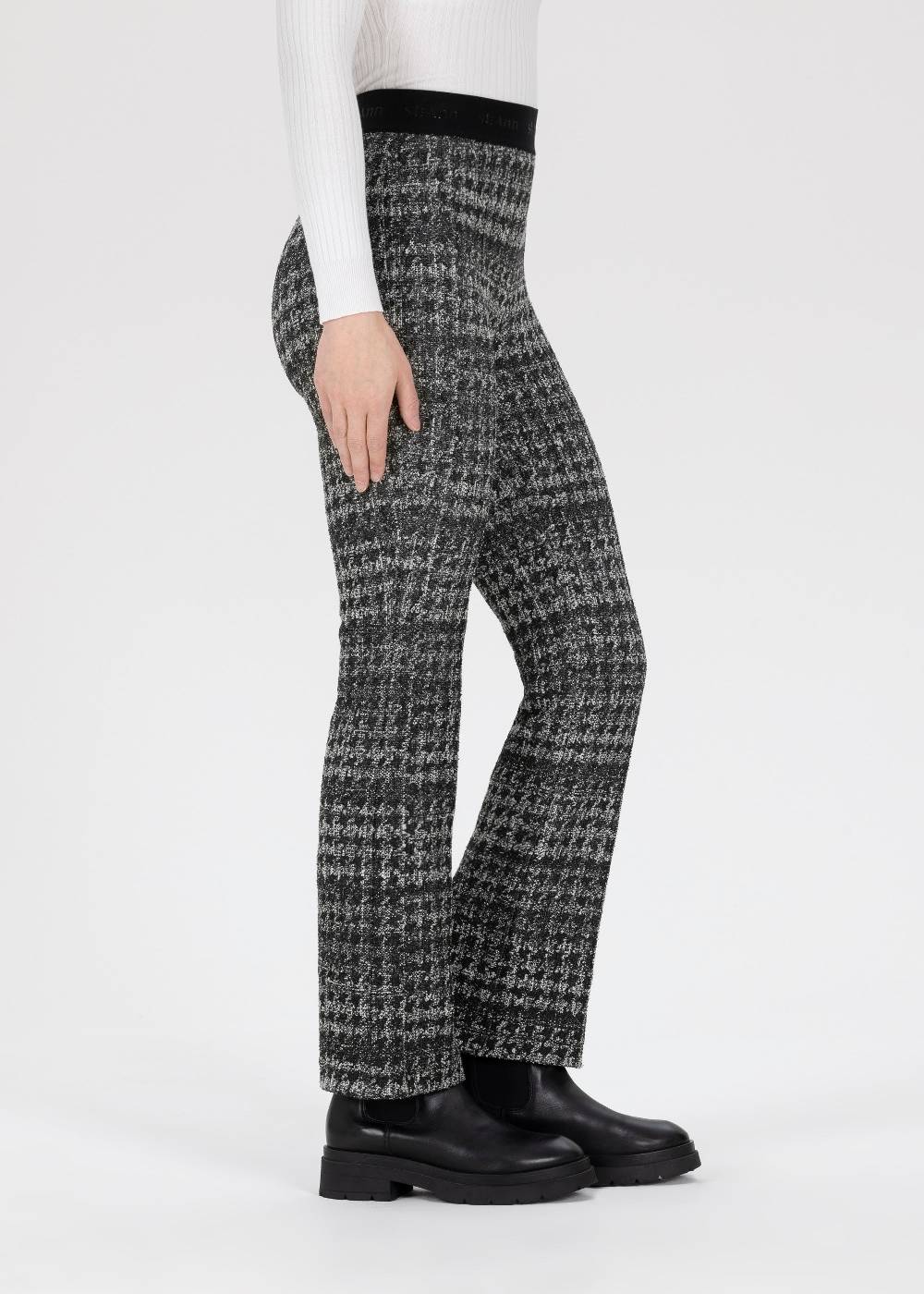 Stehmann 6/8-Hose Pernille in Bouclé Optik Auslauf