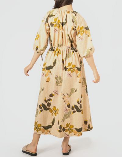 SECOND FEMALE Kleid mit elastischer Taille Günstiger Verkauf