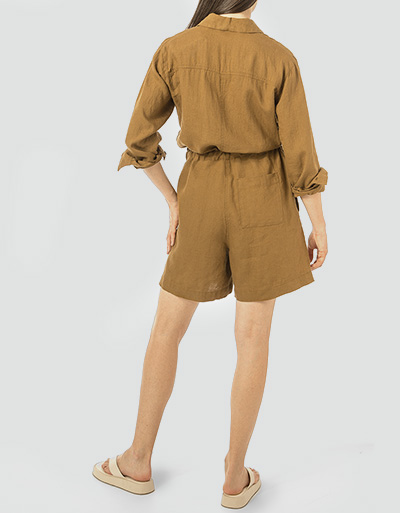 Marc O'Polo Leinen-Overall mit Taillenband Outlet