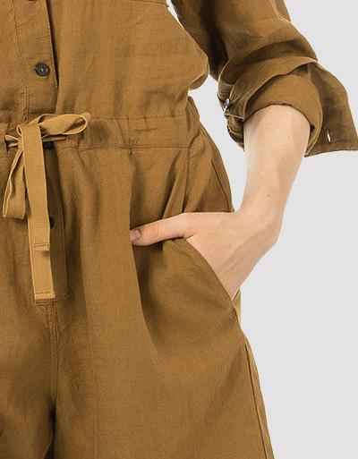 Marc O'Polo Leinen-Overall mit Taillenband Outlet