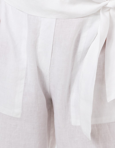 Marc O'Polo Leinenhose mit Elastikbund im Angebot