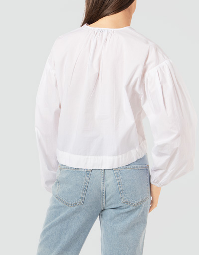Marc O'Polo Bluse mit Tunnelzug am Saum Fabrikverkauf