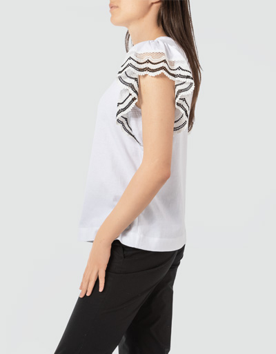 TWIN-SET Blusenshirt mit Makrameespitze Verkauf