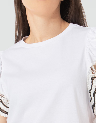TWIN-SET Blusenshirt mit Makrameespitze Verkauf