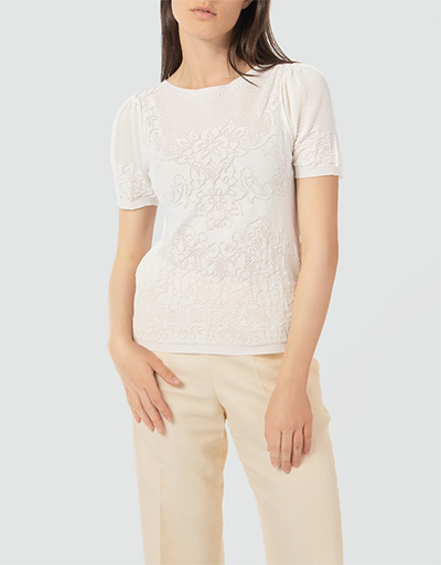 TWIN-SET Strick-Shirt mit Lochstrick-Ornament