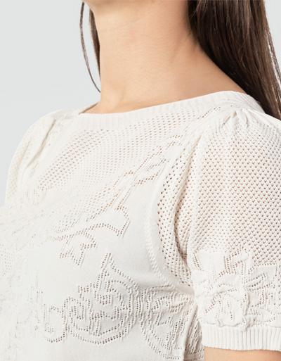 TWIN-SET Strick-Shirt mit Lochstrick-Ornament Hotsell
