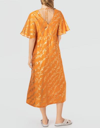 SECOND FEMALE Kleid mit V-Ausschnitt Fabrikverkauf