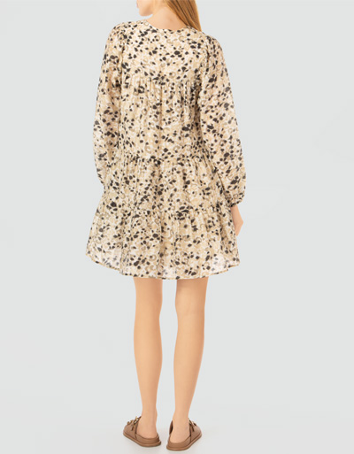 SECOND FEMALE Kleid mit gestuftem Rock Blitzverkäufe