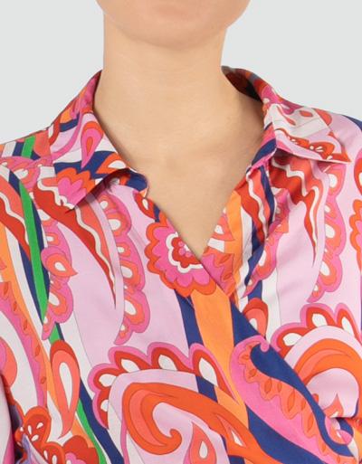 Replay Wickelkleid mit Farbenpower Print Verkauf
