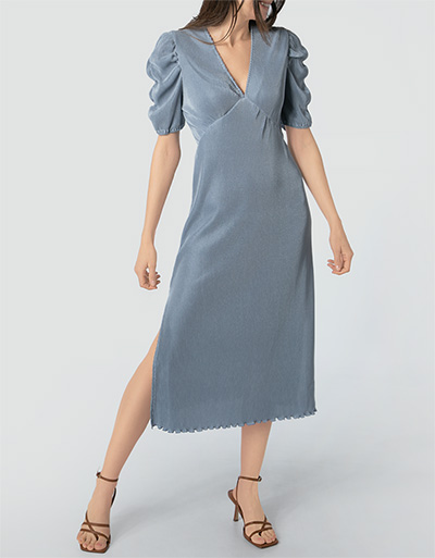 Freebird Plisseekleid im taillierten Schnitt