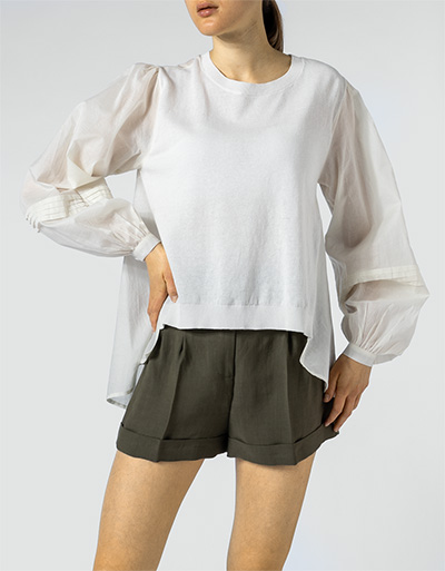 TWIN-SET Bluse mit Strickeinsatz