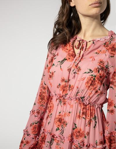 Replay Kleid im floralen Dessin Günstiger Verkauf