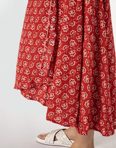 Freebird Wickelkleid mit Allover Print und Glitzergarn Online