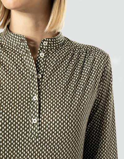 Marc O'Polo Blusenshirt mit Stehkragen Räumungsverkauf
