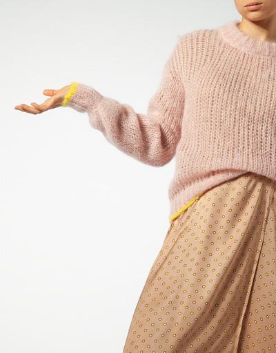 SECOND FEMALE Pullover mit Lochstrick-Muster Super Sparpreis