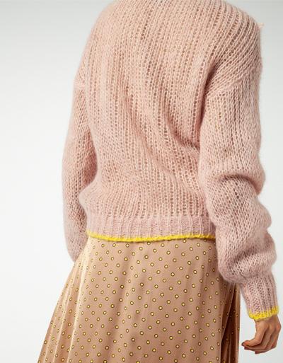 SECOND FEMALE Pullover mit Lochstrick-Muster Super Sparpreis
