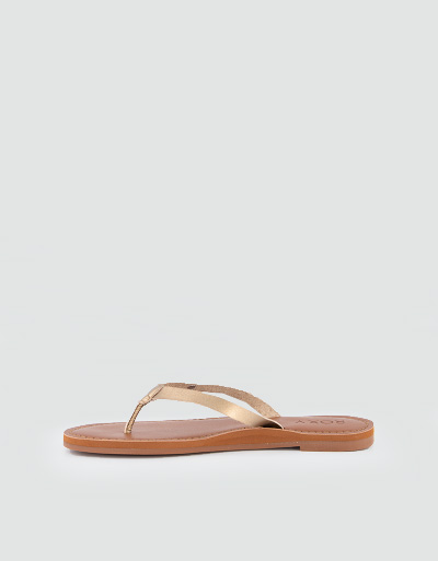 ROXY Zehensandalen in Metallic-Optik Fabrikladen